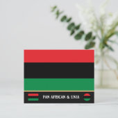 Pan-Afrikaanse vlag & UNIA-symbool / sportfan Briefkaart (Staand voorkant)