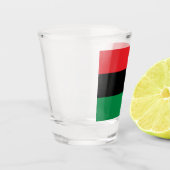 Pan-Afrikaanse vlag & UNIA-symbool / sportfan Shot Glas (Links)