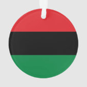 Pan-Afrikaanse vlag van UNIA Kwanzaa Ornament (achterkant)