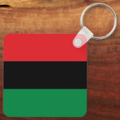 Pan-Afrikaanse vlag van UNIA Kwanzaa Sleutelhanger (Achterkant)