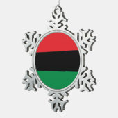 Pan-Afrikaanse vlag van UNIA Kwanzaa Tin Sneeuwvlok Ornament (Rechts)