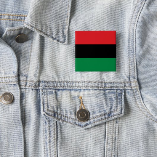 Pan-Afrikaanse vlag Vierkante Button 5,1 Cm (In situ)