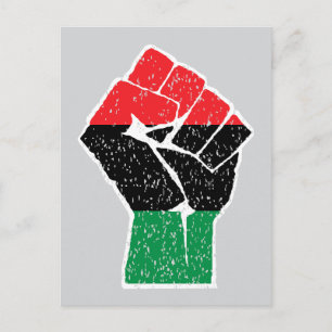 Pan-Afrikaanse vlag Vuist, Afro-Amerikaanse zwarte Briefkaart