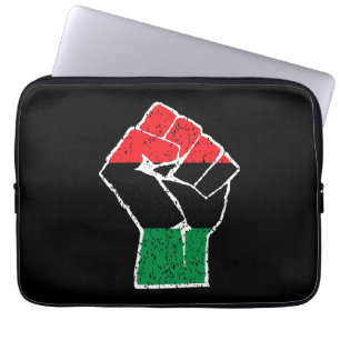 Pan-Afrikaanse vlag Vuist, Afro-Amerikaanse zwarte Laptop Sleeve