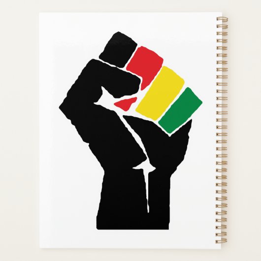 Pan-Afrikaanse vlag Vuist, Afro-Amerikaanse zwarte Planner (Achterkant)