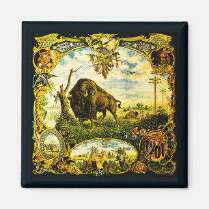 Pan Am Expo met Bizon- en indiaanse motieven Magneet