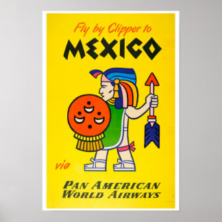 Pan America Airways Mexico Poster