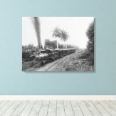 Pan American Central Railroad in Guatemala Canvas Afdruk (Insitu (Houten vloer))
