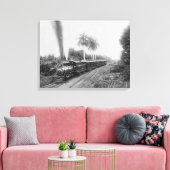 Pan American Central Railroad in Guatemala Canvas Afdruk (Insitu (Woonkamer))