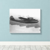 Pan American China Clipper en San Francisco Canvas Afdruk (Insitu (Houten vloer))