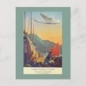 Pan-American Clipper Flying Over China Briefkaart (Voorkant)