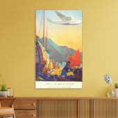 Pan-American Clipper Flying Over China Canvas Afdruk (Insitu (Woonkamer))