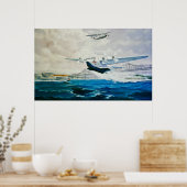 Pan American Clippers Unite the Pacific Rim Poster (Keuken)