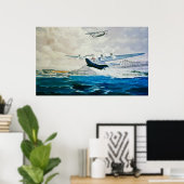 Pan American Clippers Unite the Pacific Rim Poster (Thuiskantoor)