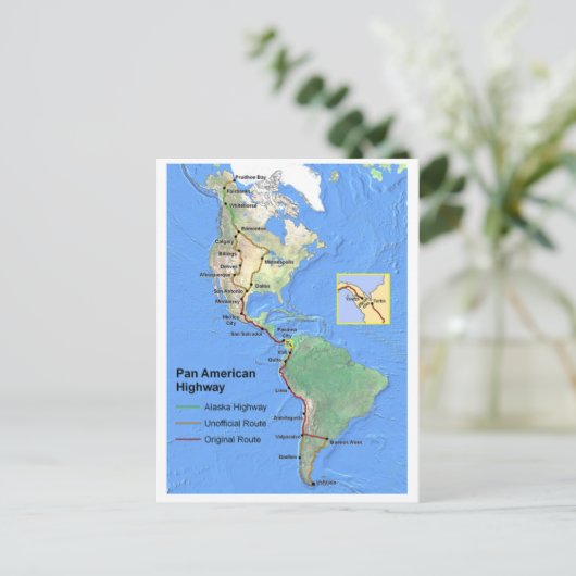 Pan American Highway Briefkaart (Staand voorkant)