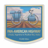 Pan-American Hwy (bike2) Sticker (Voorkant)