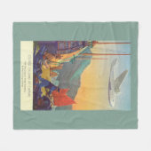 Pan-Amerikaanse Clipper die over China vliegt Fleece Deken (Voorkant (Horizontaal))