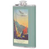 Pan-Amerikaanse Clipper die over China vliegt Heupfles (Links)