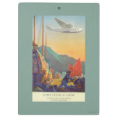 Pan-Amerikaanse Clipper die over China vliegt Klembord (Achterkant)