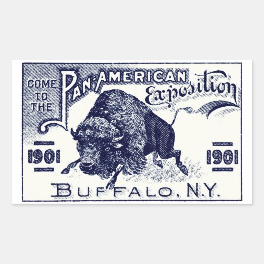 Pan-Amerikaanse Expo 1901 Rechthoekige Sticker (Voorkant)
