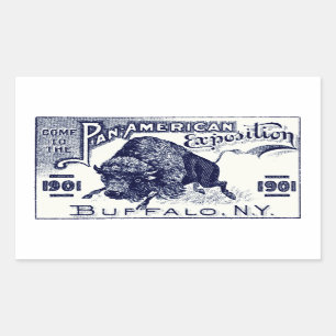 Pan-Amerikaanse Expo 1901 Rechthoekige Sticker