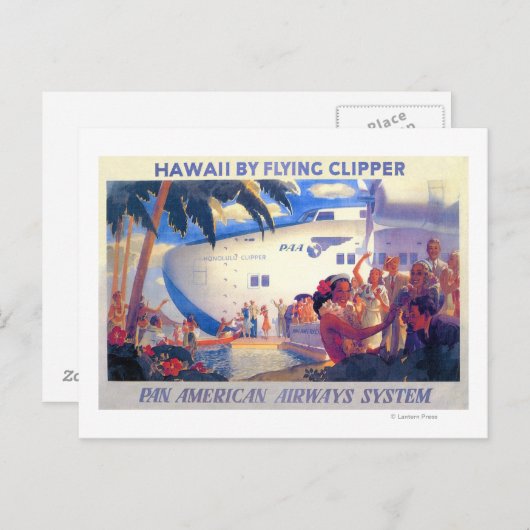  pan-Amerikaanse reisposter - Hawaii Briefkaart (Voorkant / Achterkant)