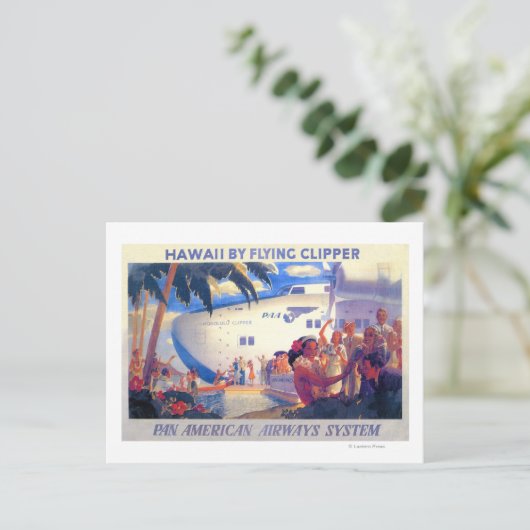  pan-Amerikaanse reisposter - Hawaii Briefkaart (Staand voorkant)