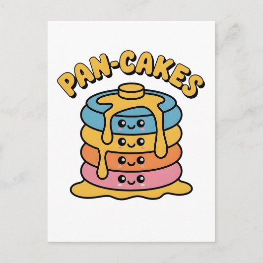 Pan-cakes Grappig Panseksueel LGBTQ Grappig Pride Aankondigingskaart (Voorkant)