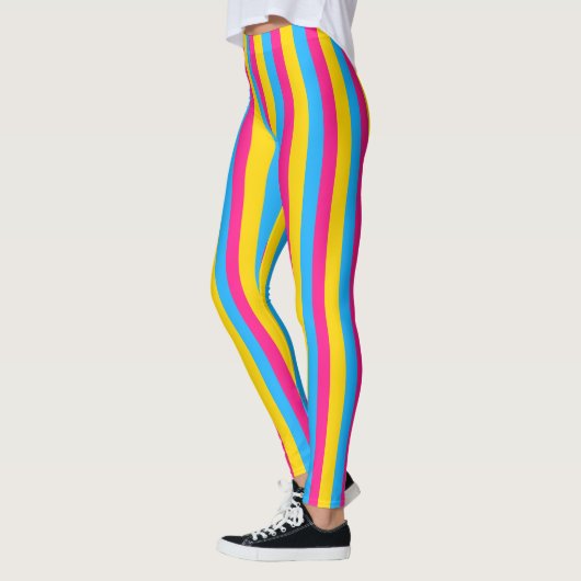 Pan Color Stripes | Pansexual Pride Leggings (Links)