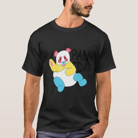 Pan Da Panda Pansexuality Pan Pride LGBTQ T-shirt (Voorkant)