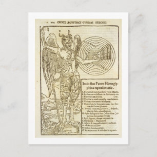 Pan, de universele god en de elementen die hij wee briefkaart