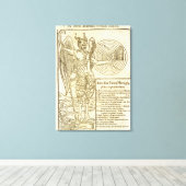 Pan, de universele god en de elementen die hij wee canvas afdruk (Insitu (Houten vloer))