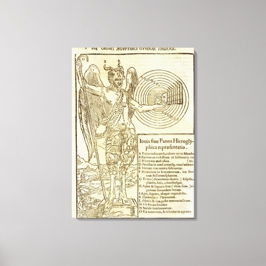 Pan, de universele god en de elementen die hij wee canvas afdruk (Voorkant)