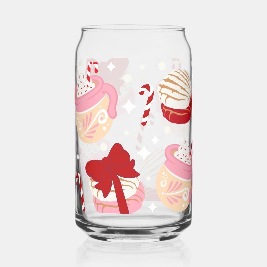 Pan Dulce Cafecito Mexicaanse Kerst Blikvorm Glas (Voorkant)