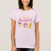 Pan Dulce Mexicaans gebak Roze Kerstmis T-shirt (Voorkant)
