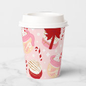 Pan Dulce y Cafecito Mexicaanse Kerst Papieren Bekers (Achterkant)