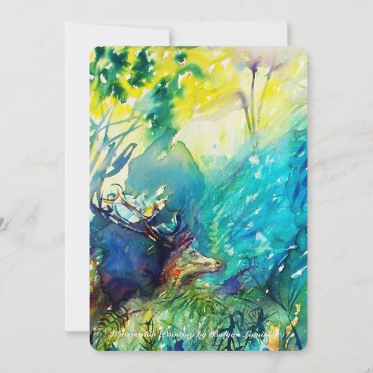 PAN EN DEER IN HET BOSTER (Achterkant)