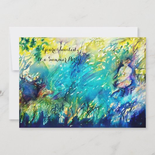 PAN EN DEER Summer Party Kaart (Voorkant)