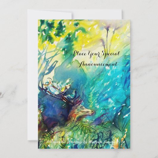 PAN EN DEER Summer Party Kaart (Achterkant)