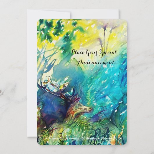 PAN EN DEER Summer Party Kaart (Achterkant)