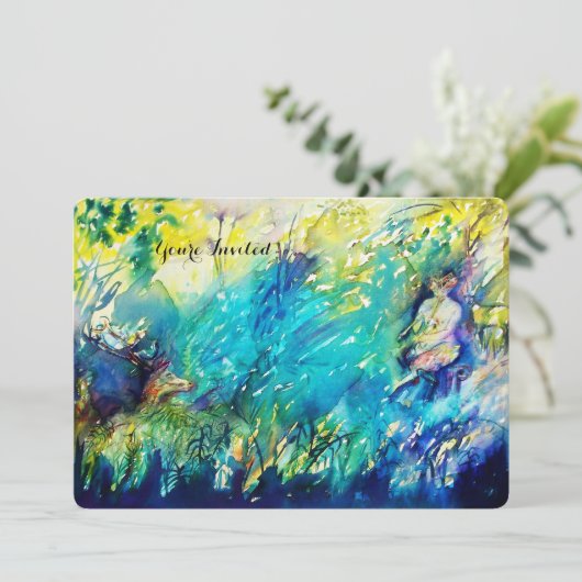 PAN EN DEER Summer Party Kaart (Staand voorkant)