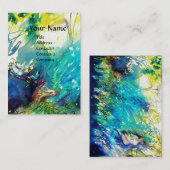 PAN- EN DEER-, wit parelpapier Visitekaartje (Voorkant / Achterkant)