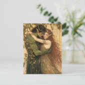 Pan en een fee briefkaart (Staand voorkant)