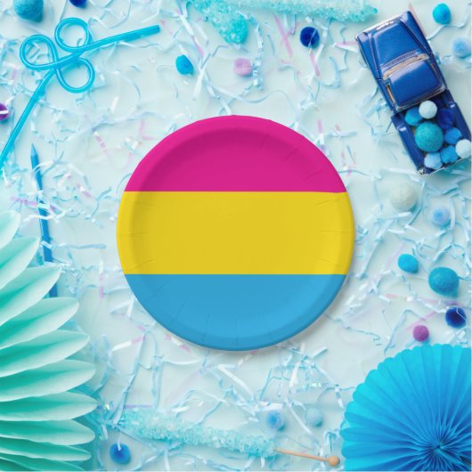 Pan Flag Papieren Bordje (Feest)