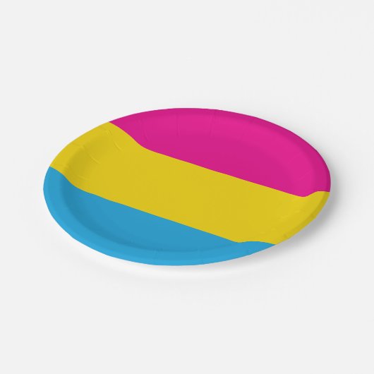 Pan Flag Papieren Bordje (Gekanteld)