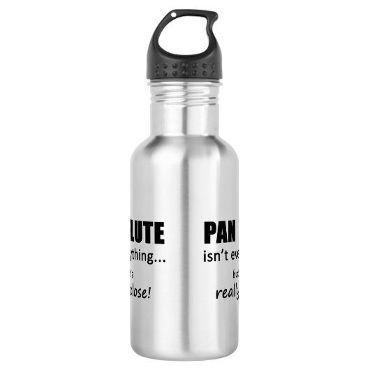Pan fluit is niet alles water fles (Voorkant)