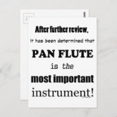 Pan Flute Belangrijkste instrument Briefkaart (Voorkant / Achterkant)
