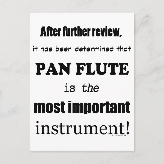 Pan Flute Belangrijkste instrument Briefkaart (Voorkant)