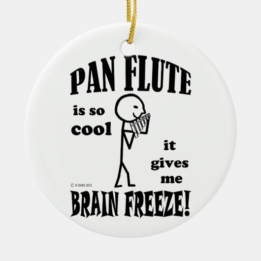 Pan Flute, Brain Freeze Keramisch Ornament (Voorkant)