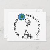 Pan Flute - de Wereld revolt rond Briefkaart (Voorkant / Achterkant)